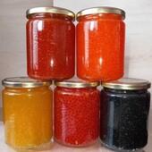 Вкуснейшая икра форели лосося кеты осетра щуки на выбор /имитированная