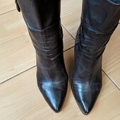 Стильные кожаные ботиночки. разм 38 (24,5 см)