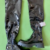 Лаковані високі ботфорди Pull&Bear, 40р, 26 см