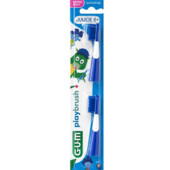 Змінні насадки Gum Playbrush Junior 6+ з синьою щітиною (упаковка 2 штуки) еxtra Soft