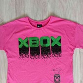X Box брендовая стильная футболка цвет фуксия пайетки!!! на девочку рост 140/146 см