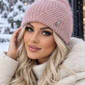 Женская зимняя шапка ангора цвет на выбор