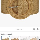 Suosdey Strawn woven stretchy Новий плетений соломʼяний пояс резинка. Під любий літній look
