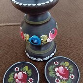 Свічник. деревина+ дві підставки