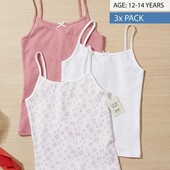 Майка для дівчинки pepperts 3 шт 158/164, 170/176 на бретельках 4111