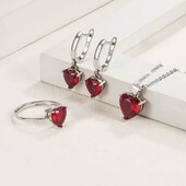 Срібний комплект серце 925